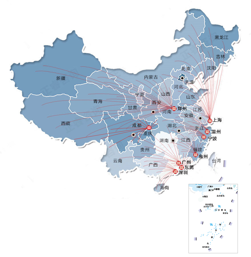 正睿咨詢集團(tuán)地圖分布 正睿咨詢集團(tuán)地圖分布